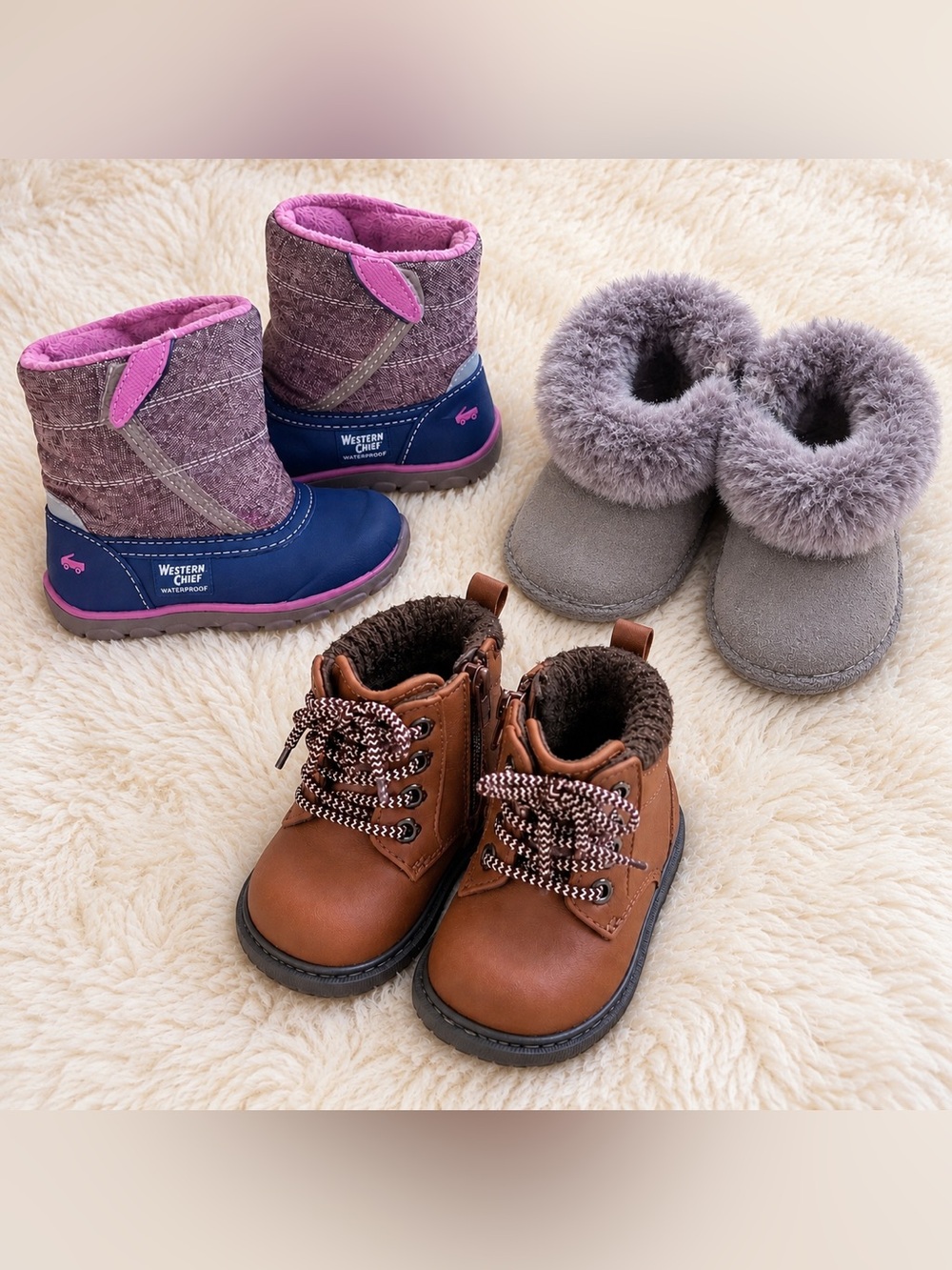 Toddler Girls Boots Bundle | Size 3 | Western Chief, First Steps, Wonder Nation